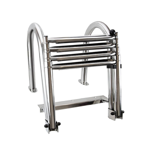 Yerden havuz için paslanmaz çelik merdiven kaymaz basamaklar ile 3 adım giriş adımları küpeşte açık hava yüzme havuzu erişim - Product Image 2