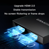 SAMZHE Répartiteur 4K/60Hz 1*2 HDR, Répartiteur Vidéo HD 1 Entrée 2 Sorties, Partage d'Écran Double pour Ordinateur Portable et Projecteur
