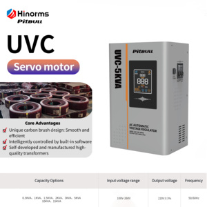 Régulateur de tension automatique monophasé CA à servomoteur de précision OEM, stabilisateur UVC-3000VA avec affichage LED, modèle <span class=keywords><strong>Pitbull</strong></span> High, en promotion - Product Image 3