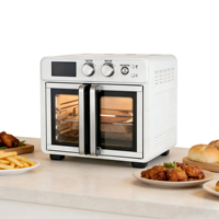 Four à friture sans huile électrique OEM personnalisé en acier inoxydable 24L, antiadhésif, facile à nettoyer, compatible lave-vaisselle, homologué FDA