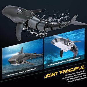 Bateau télécommandé électrique HY 2.4G 1:18 en forme de requin, jouet RC pour garçons et filles, excellent cadeau pour la <span class=keywords><strong>piscine</strong></span> et la salle de bain - Product Image 5