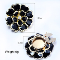 Couvre-boutons floraux en cristal chic, couvre-boutons en forme de fleurs, Cubre Botones Para Ropa, boutons en strass de verre, boutons de manchette pour chemise