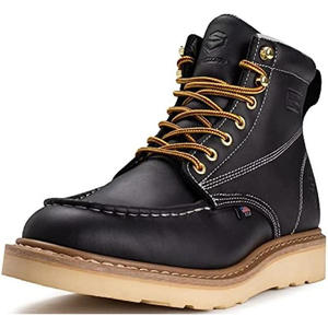 Botas de Trabajo con Plataforma de Cuña para Hombre, Otoño/Invierno 2026, Nuevo Estilo, Forro de Cuero Genuino, Impermeables, Suela de Goma Suave, Altura al Tobillo - Product Image 4