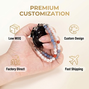 <span class=keywords><strong>Bracelet</strong></span> perlé en alliage de zinc plaqué argent, pierre naturelle, bijoux bohèmes, cadeau unisexe - Product Image 1