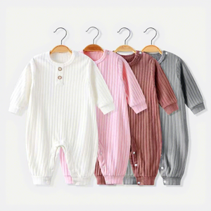 Pijama de Manga Larga para Bebés Recién Nacidos, Niños y Niñas, Ropa de Dormir para Uso Diario, Mono para Bebés - Product Image 1