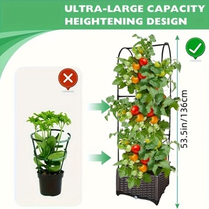 Garden Bed <strong>Planter</strong> <strong>Box</strong> with <strong>Trellis</strong>, Tomato <strong>Planters</strong> for Climbing Plants Vegetable Vine Flowers Outdoor Patio Tomato Cage - Product Image 4
