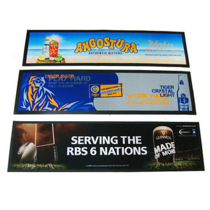 Dye Sublimation Imprint Promotional Knitted Polyester Fabric Rubber Back Premium <strong>bar</strong> <strong>Mat</strong> and <strong>bar</strong> Runner - Product Image 5