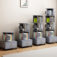 Étagère rotative en gros avec tiroir et roulettes pour le rangement de la chambre d'enfant
