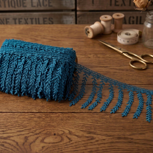 Fabricante de Telas de Encaje con Flecos para Pestañas al por Mayor, Proveedor de Material de Encaje Africano para Vestidos de Novia, Europa, Israel - Product Image 1