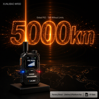 Radio Dua Arah XUNLIBAO 4G LTE PoC Produsen OEM ODM LOGO Tanpa Biaya Platform Kartu SIM Seumur Hidup GPS W900 Walkie Talkie Global