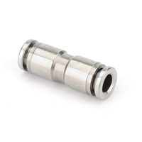 Raccord rapide à double ferrule en cuivre pour tuyau PU vers tube rigide, connecteur droit