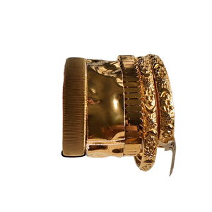 กำไลข้อมือสแตนเลสสตีล 316 ชุบเงิน PVD กันน้ำ ดีไซน์เรขาคณิตทันสมัย  แบบกำหนดเอง ป้องกันการแพ้ - Product Image 4