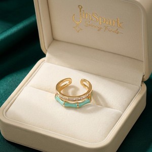 Anillo <span class=keywords><strong>de</strong></span> Esmalte <span class=keywords><strong>de</strong></span> Doble Capa 'Bambú Zen Encantado' <span class=keywords><strong>de</strong></span> JinSpark - Product Image 3