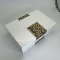 Boîte Cadeau en Bois Personnalisable Blanche Grande Capacité pour Dattes et Chocolats du Ramadan - Emballage Alimentaire OEM en Gros