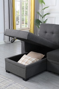 <span class=keywords><strong>Canapé</strong></span> modulable en forme de L facile à assembler pour le salon, <span class=keywords><strong>canapé</strong></span> modulable avec rangement, chaise longue et lit escamotable - Product Image 5
