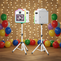 Cabina de Fotos DSLR con Pantalla Táctil de 15.6 Pulgadas, Cabina de Fotos Selfie Portátil con Trípode y Estuche