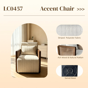 Modern Luxury Living Room Furniture Swivel Accent <b>Chair</b> with Solid Wood for Living Room Bedroom Apartment Hotel - Product Image 3