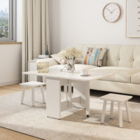Table basse pliante multifonctionnel, meubles de salon et chambre à coucher, en bois