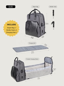 <span class=keywords><strong>Sac</strong></span> à <span class=keywords><strong>langer</strong></span> multifonctionnel élégant avec lit à <span class=keywords><strong>langer</strong></span> pliable, organisateur en polyester imperméable, <span class=keywords><strong>sac</strong></span> à <span class=keywords><strong>langer</strong></span> pour <span class=keywords><strong>parents</strong></span> - Product Image 2