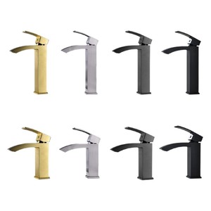 Basin Faucet 304 Stainless Steel Single Handle Deck Mounted Ceramic Valve Core <b>Hot</b> And <b>Cold</b> Water For Bathroom Sink - Product Image 3