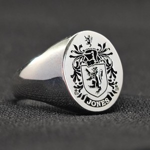 Anello con sigillo con <span class=keywords><strong>stemma</strong></span> quadrato 316l in acciaio inox Pvd 18k placcato oro gioielli famiglia <span class=keywords><strong>stemma</strong></span> anello personalizzato inciso araldica - Product Image 3