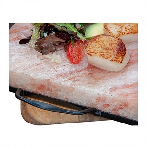 Premium quality Wholesale Square Shape Himalayan Salt Cooking Slab <b>Plates</b> And Himalayan Salt Block Tray BBQ Grill <b>Rack</b> For BBQ - Product Image 1