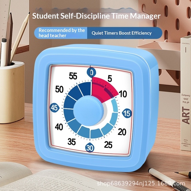 Plastic Square Visual Timer Self-Discipline Tool for Home Kitchen Use Customized Color Fashionable Design CE Certified ROHS