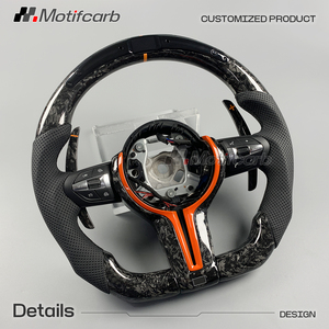 Volante de fibra de carbono forjado con LED personalizado para BMW 330i 440i M2 M3 M4 M5 M6 F10 F30 X3 X5 F15 F16 F18 Serie F 2010-2018 - Product Image 3