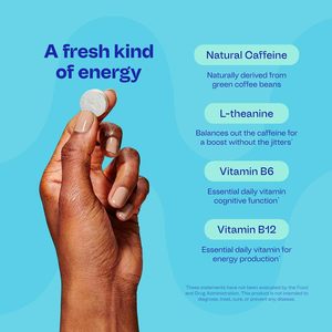 OEM para Energy Focus Gum 40mg, Suplemento Energético Nootrópico con Cafeína Natural, L-Teanina, Vitaminas B, Sin Azúcar, Vegano, Sabor a Menta - Product Image 4