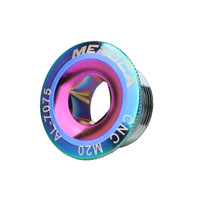 Tornillo de Fijación para Brazo de Bielas de Bicicleta, Tuerca de Bielas de Aleación de Aluminio, Tapa de Tornillo para Bielas de Bicicleta de Montaña MTB, Tornillo M18 M20 para Tapa de Bielas Shimano