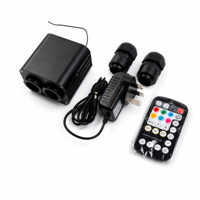 Moteur d'éclairage LED RVBW 20W à fibre optique, double port, double couleur, pour toit de voiture, plafonnier étoilé avec contrôle APP RF et musique