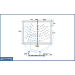 Modern H6 Rectangle 80x100x6cm Ceramic <b>Shower</b> <b>Tray</b> Diamond Acrylic with European Style for Bathroom and Hotel Use - Product Image 2