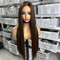 Perruque Lace HD GL 40 pouces, lisse comme un bâton, sans colle, en cheveux vietnamiens bruts, pré-épilée, naturelle, en cheveux humains Remy, Lace Front