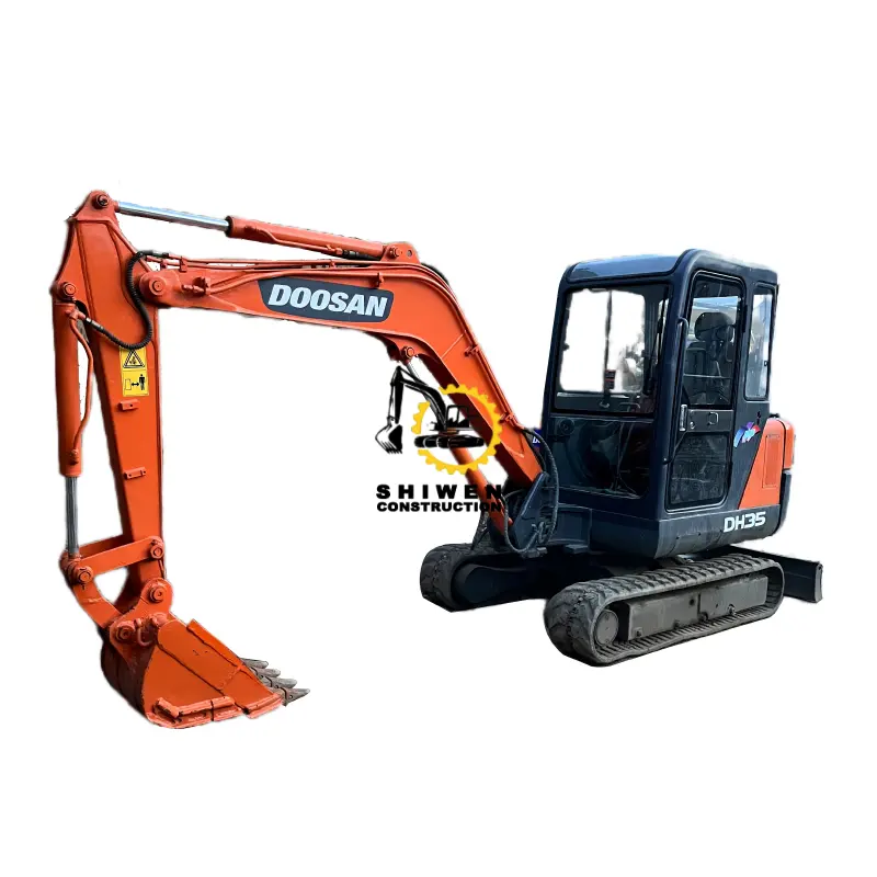 Б/у экскаватор Doosan DH35, мини-экскаватор Doosan DH35 DH55, экскаватор may xuc с резиновым трекером и лезвием бульдозера