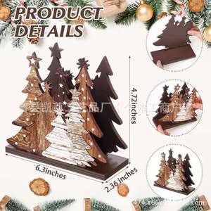 Wooden Christmas <b>Tree</b> Shaped Tissue Holder Desktop Napkin Holder Holiday Decoration Desktop <b>Standing</b> Tissue Organizer - Product Image 1