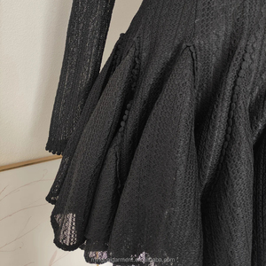 Abito da sera personalizzato in stile retrò con ricami jacquard fatti a mano e perline, ideale per feste estive e riunioni. - Product Image 4