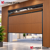 Porte de garage automatique moderne en alliage d'aluminium avec grille pour villa, maison, parking de voitures, isolée, vente en gros, distributeur