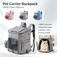 Sac à dos de transport pour animaux de compagnie de luxe, pliable, carré, avec fermeture éclair, en tissu Oxford imperméable, portable, respirant, robuste, pour chats et chiens, voyages et activités de plein air