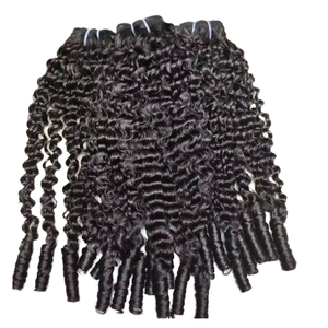 Prix d'usine en gros pour mèches de cheveux humains vietnamiens bruts, Grossiste de mèches brésiliennes en Chine, Cheveux bouclés français non traités - Product Image 1