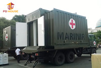 Personnalisé OEM Modulaire Préfabriqué Modulaire Mobile Traitement Du Patient Hôpital Médical Clinique Bâtiment Maison avec Salle Chirurgicale