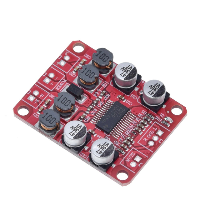 TPA3110 Digital Power Amplifier Module 2x15W Dual Channel Stereo DIY Speaker Amplifier Electronics Design PCB DC 12V Red ic