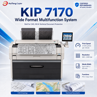 Copieur d'ingénierie reconditionné pour Kip 7170 KIP7170, imprimante laser couleur A0 pour plans et cartes, avec système de sécurité rouge, machine d'impression blanche d'occasion