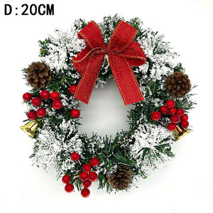 Handmade Eco-Friendly Red Fruit Wreath with Simulated Bow for Hotel & Mall <b>Christmas</b> & Holiday <b>Tree</b> Decorations - Product Image 2