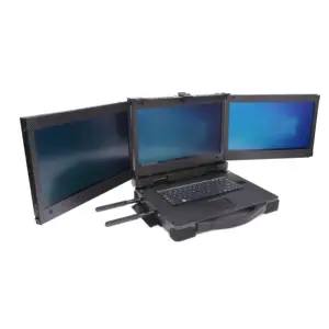 전용 비디오 카드 GTX7 9 GB 15.6 "산업용 노트북 러기드 PC가있는 3 스크린 모니터 견고한 노트북 컴퓨터 코어 i1650 i4