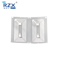 Etiqueta Rfid barata programable 60*30mm F08 FM11RF08 FM11RF08S Chip Rfid incrustación húmeda Etiqueta inteligente etiqueta adhesiva Woonen tarjeta incrustación