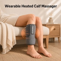 Masseur de mollets chauffant intelligent portable à compression d'air et impulsions rythmiques, conception enveloppante, chargement USB Type-C pour usage domestique et professionnel