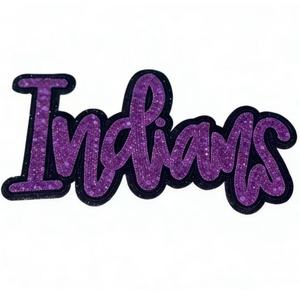 Patch brodé personnalisé à sequins des <span class=keywords><strong>Indians</strong></span> MLB <span class=keywords><strong>Cleveland</strong></span> <span class=keywords><strong>Indians</strong></span> Guardians, forme lettre écriture manuscrite, thermocollant pour vêtements - Product Image 1