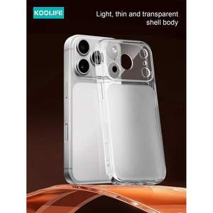 Koolife per 17promax Custodia per Telefono in TPU Morbido con Ampia Finestra Trasparente per Protezione Lenti, Bianca, Unisex - Product Image 5