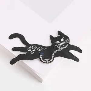 Cartoon animal Black cat applique embroidered cloth applique for children's clothing decorative patch sewing supplies