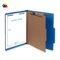 Carpeta de Archivo de Cartón de Alta Calidad Personalizada en Azul Oscuro para Clasificación Médica, Ecológica, con un Separador, Hecha de Papel